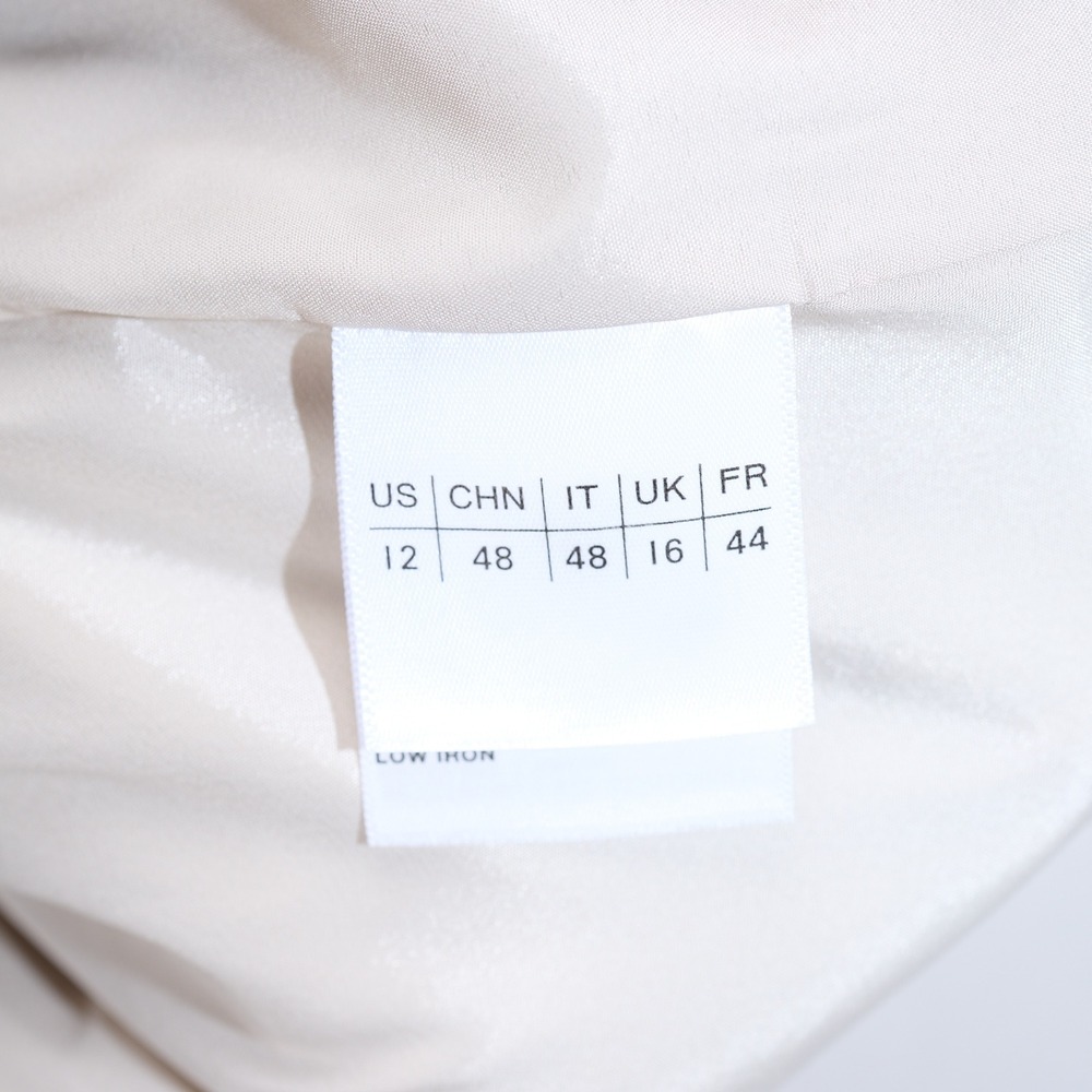 Lafayette 148 New York Beige Wool Blend Wide Leg Dress Pants Trousers Womens 12 - Picture 8 of 10